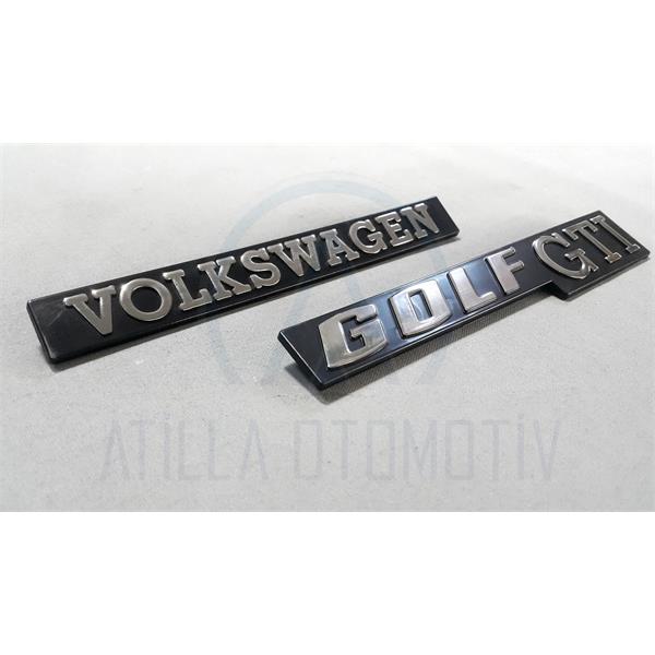 VW GOLF MK2 1983-1992 VOLKSWAGEN + GOLF GTİ BAGAJ YAZI SETİ