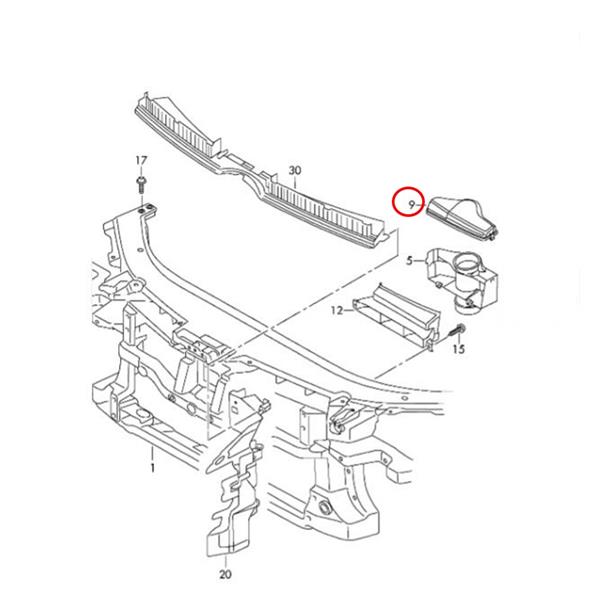 VW TİGUAN 5N 09-16 1.4 TSİ CAXA PANEL HAVALANDIRMA BAKALİTİ