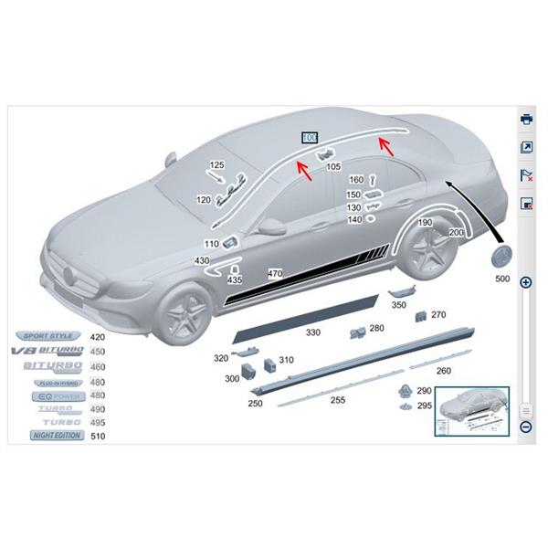 MERCEDES CLA C117 TAVAN ÇITASI PORTBAGAJ BAĞLANTI KAPAĞI