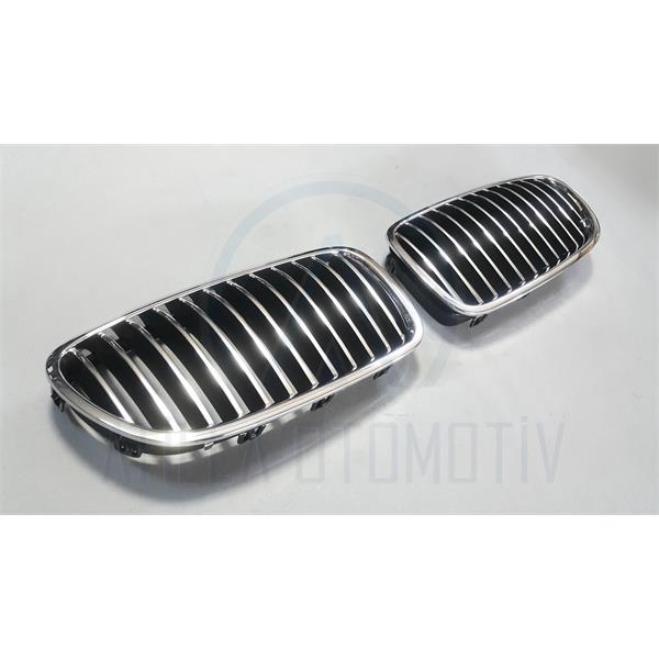 BMW 5 SERİSİ F10 F11 2010-2016 BÖBREK PANJUR SETİ KROM-KROM