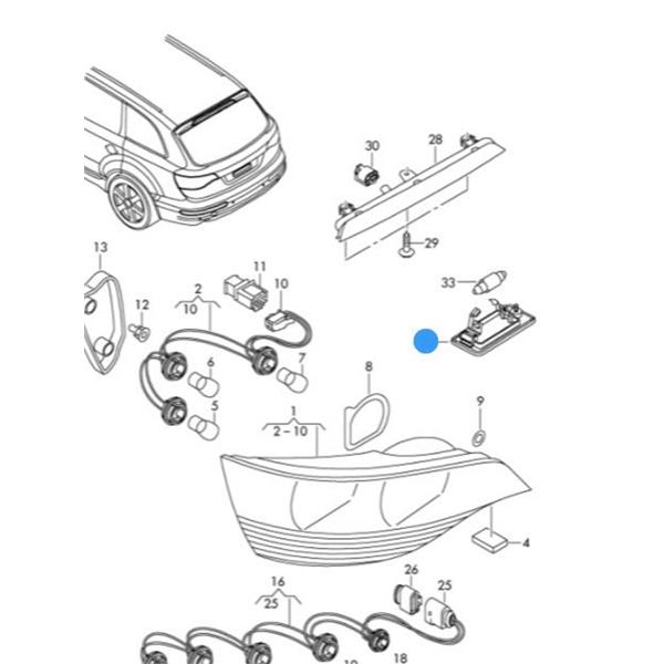 AUDİ A3 8P 2003-2013 PLAKA LAMBASI SAĞ ORİJİNAL