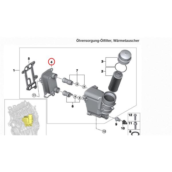 BMW 1 SERİSİ E87 E82 116d 118d 120d 123d YAĞ SOĞUTUCU