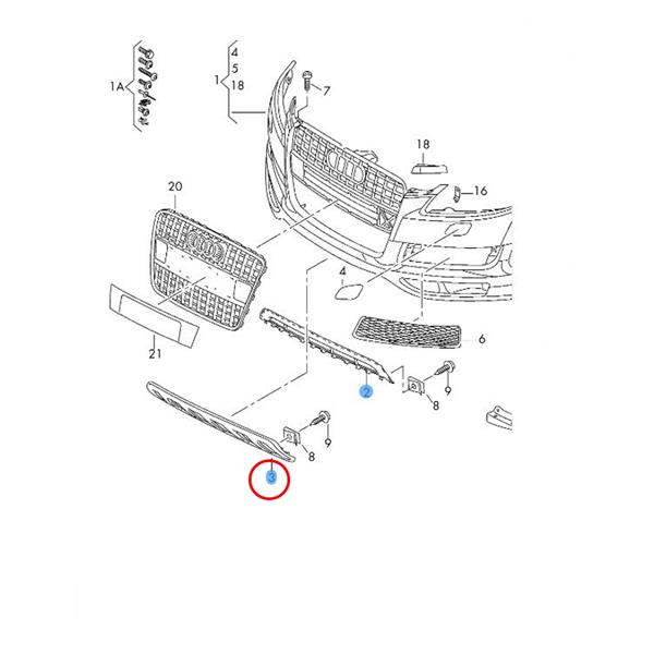 AUDİ Q7 4L 2006-2015 S-LİNE ÖN TAMPON ALT SPOYLERİ