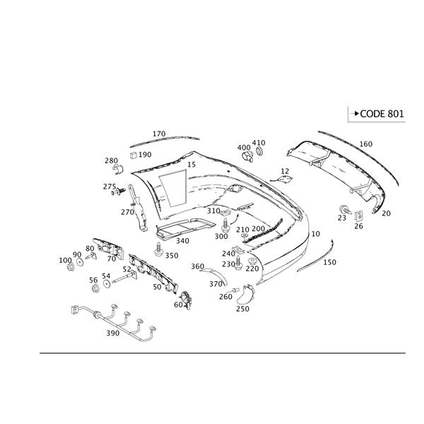 MERCEDES C SERİSİ W204 2007-2011 ARKA TAMPON