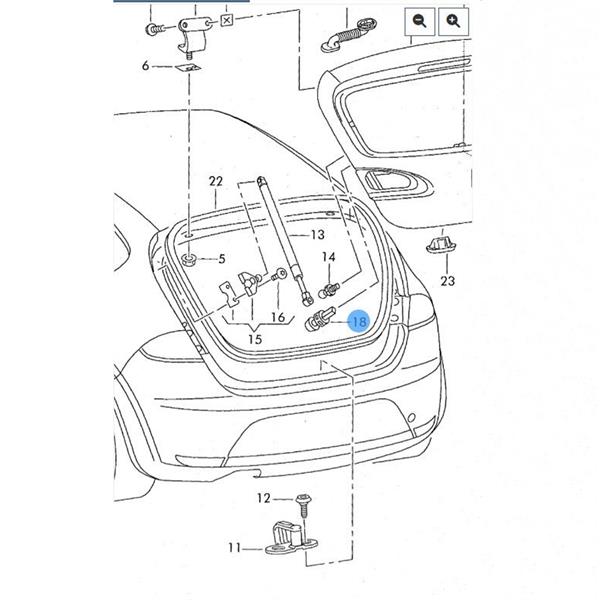 SEAT TOLEDO 5P 05-09 BAGAJ KAPAK DAYANMA TAMPONU ORİJİNAL