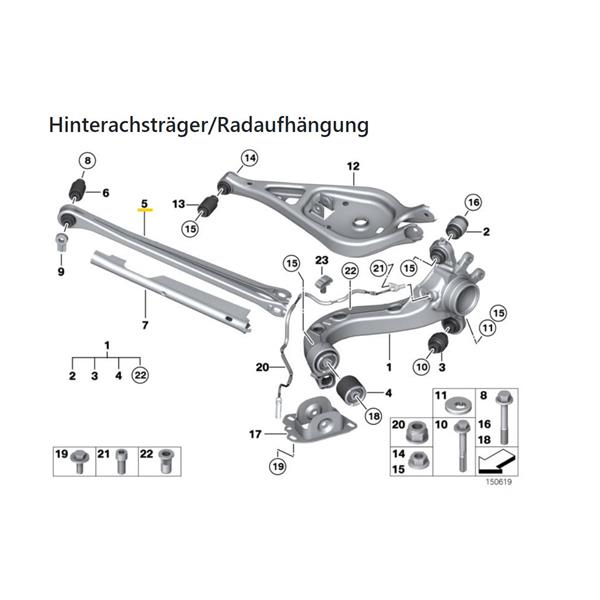 2 x BMW 3 SERİSİ E36 1991-1998 DENGE KOLU ARKA TEKNOROT SET