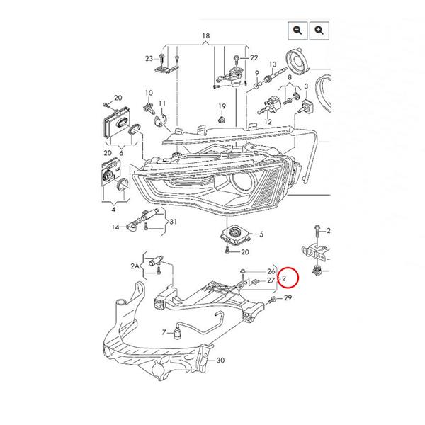 AUDİ A5 8T 2011-2017 FAR ALT BRAKETİ SOL