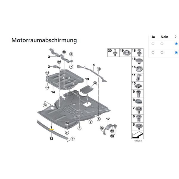 BMW 1 SERİSİ F20 F21 2010-2019 MOTOR ALT KARTER MUHAFAZA