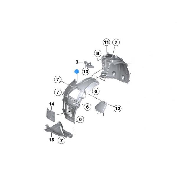 BMW 5 SERİSİ F10 F11 10-16 ÖN ÇAMURLUK DAVLUMBAZI ÖN SOL