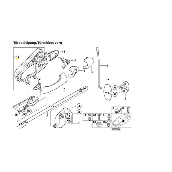 BMW X5 E53 1999-2006 KAPI KOLU GERGİ MEKANİZMASI ÖN SOL