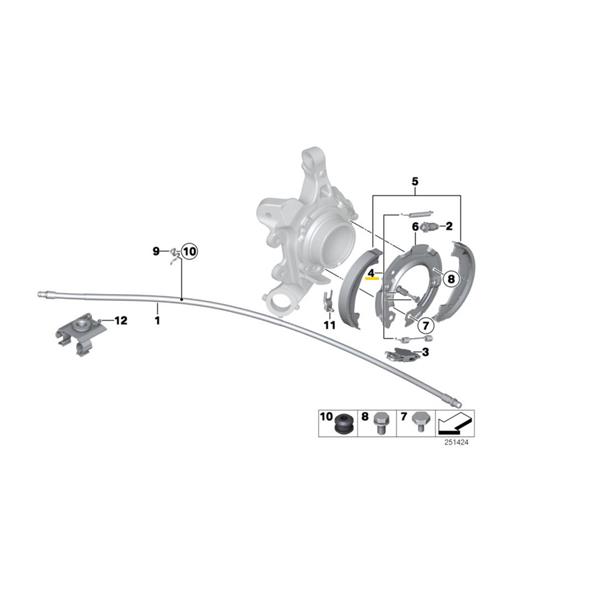 BMW Z4 E85 E86 EL FREN BALATASI PABUÇ TAMİR KİTİ FEBİ