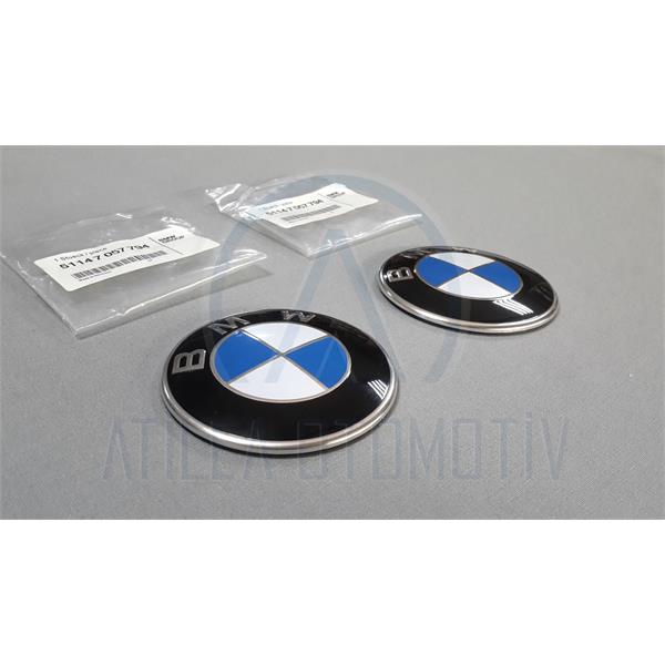 2 x BMW 6 SERİSİ F06 F12 KAPUT / BAGAJ ARMASI LOGO 82MM SET