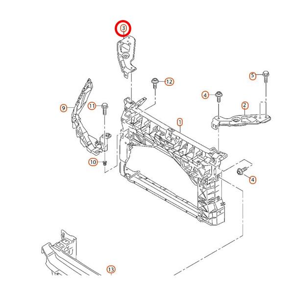 SEAT LEON MK3 5F 2013-2020 ÖN PANEL FAR ALT SACI SAĞ