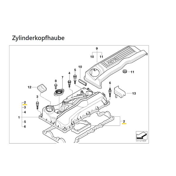 BMW Z4 E85 N42 N46 KÜLBÜTÖR ÜST KAPAK CONTA ELRİNG