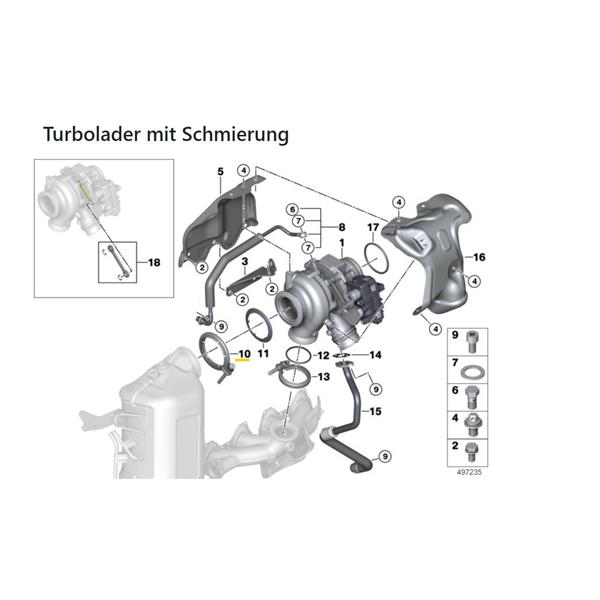 BMW 1 SERİSİ E87 E81 2003-2012 116d 120d PARTİKÜL FİLTRE KELEPÇESİ