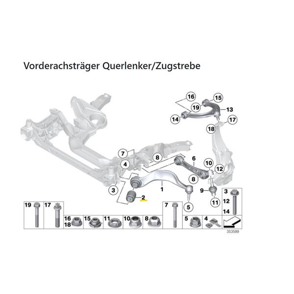 BMW 5 SERİSİ F10 F11 F07 10-17 ÜST SALINCAK FİŞEĞİ ÖN LEMFÖRDER