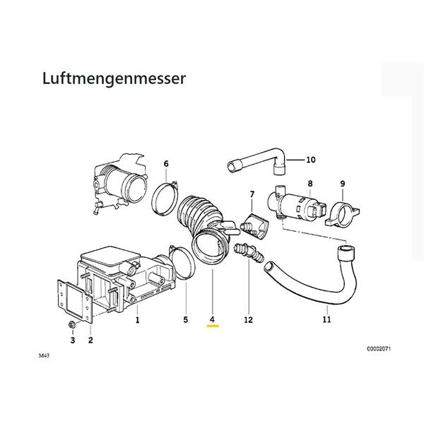 BMW 3 SERİSİ E36 1991-1999 318i M43 GAZ KELEBEĞİ BAĞLANTI HORTUMU