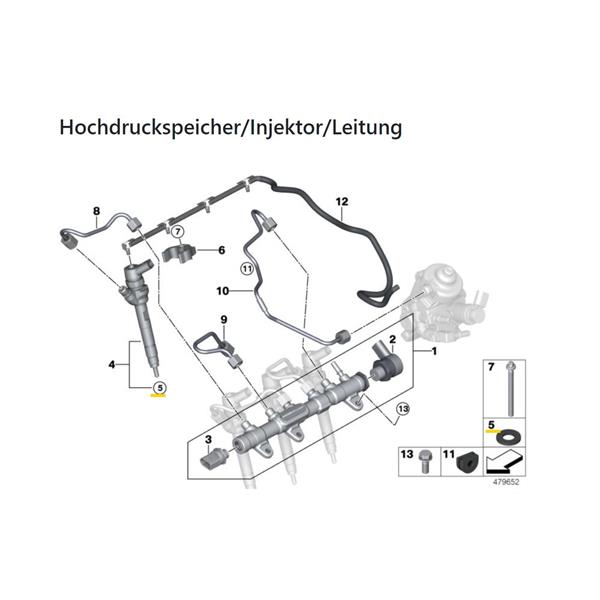 4 x BMW 1 SERİSİ E87 E82 E81 E88 N47 M47 DİZEL ENJEKTÖR PULU ELRİNG