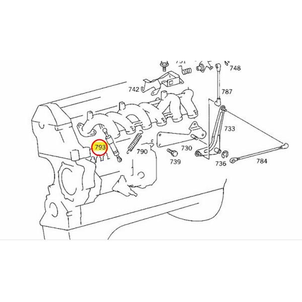 MERCEDES W201 190D 1983-1993 GAZ PEDAL AMORTİSÖRÜ SWAG