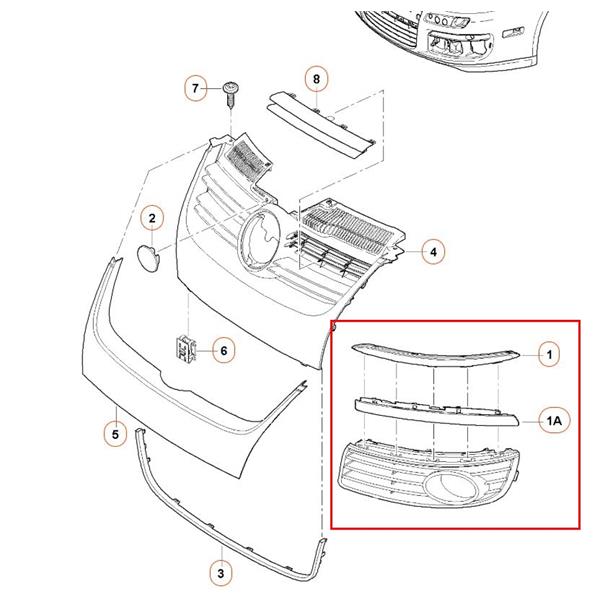 VW JETTA 2005-2011 SİS FARI ÇERÇEVESİ SİSLİ NİKELAJLI SOL