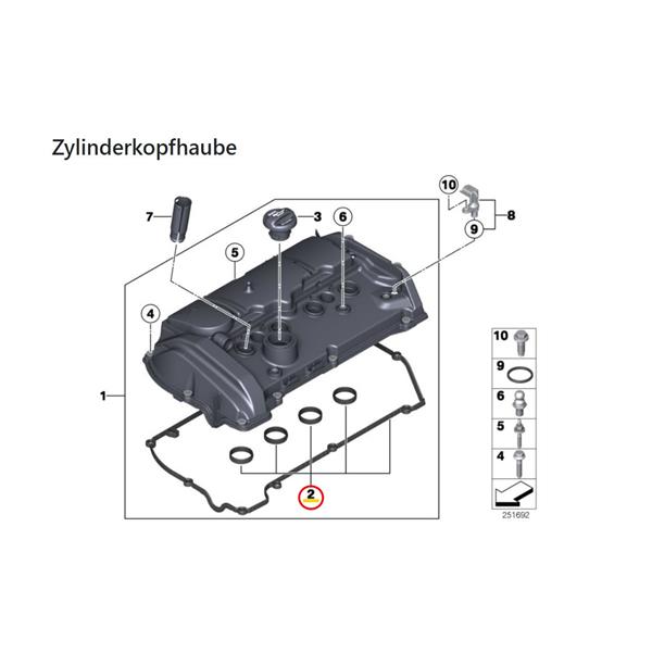 BMW 1 SERİSİ F20 F21 116i 120i N13 KÜLBÜTÖR KAPAK CONTASI REİNZ