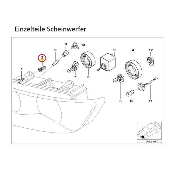 BMW Z3 E36 1997-2003 FAR AYAR VİDASI