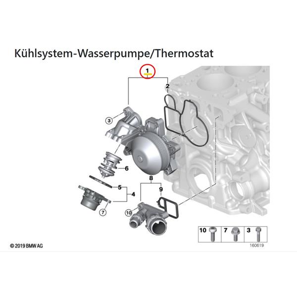 BMW 1 SERİSİ E87 E82 06-13 116d 120d N47 DEVİRDAİM SU POMPASI GK