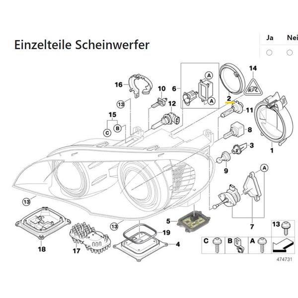 BMW X5 E70 2006-2013 GÜNDÜZ FARI ARKA KAPAĞI ORİJİNAL