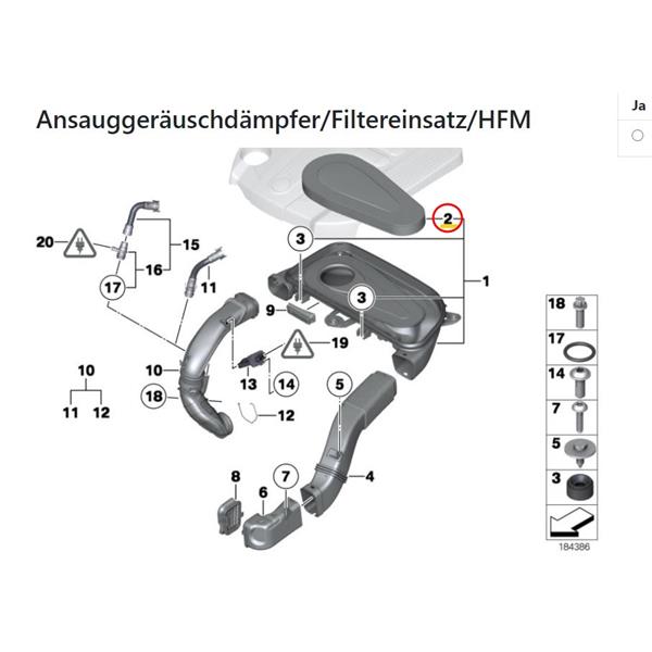 BMW 5 SERİSİ F10 - F11 - F07 N47 N57 DİZEL HAVA FİLTRESİ FEBİ