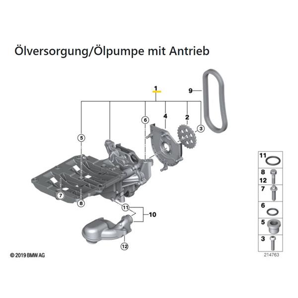 BMW 1 SERİSİ F20 F21 10-18 N47N KOMPLE YAĞ POMPASI PİERBURG