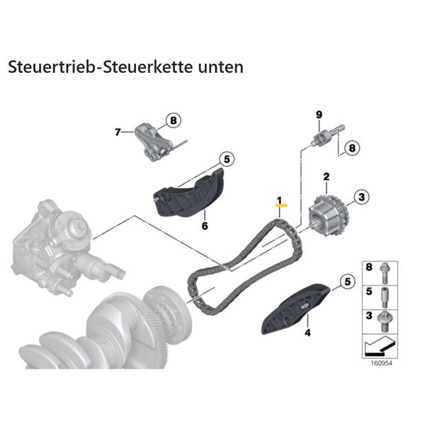 BMW 1 SERİSİ F20 F21 2010-2018 120d N47 DİZEL ZİNCİR SETİ ALT İNA