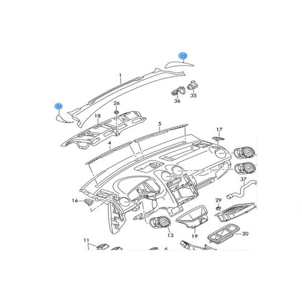 VW CADDY 2K5 2010-2015 ÇAMURLUK KÖŞE PLASTİĞİ SAĞ ORİJİNAL