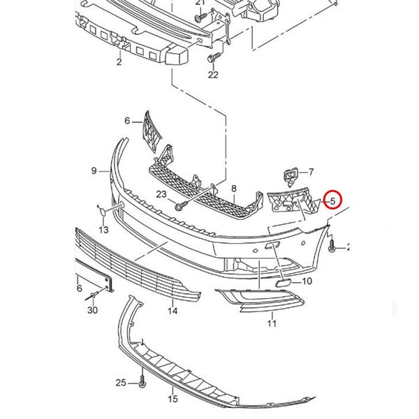 VW CC 3C8 2012-2018 ÖN TAMPON BRAKETİ SOL