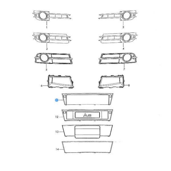 AUDİ A6 4F 2005-2008 ÖN TAMPON PLAKALIK 4F0807285