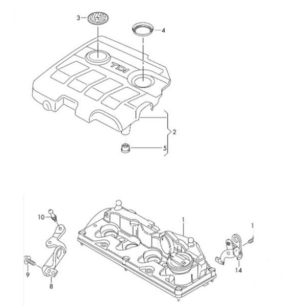 VW GOLF PLUS 5M 2009-2014 1.6 TDİ MOTOR ÜST KORUMA KAPAĞI