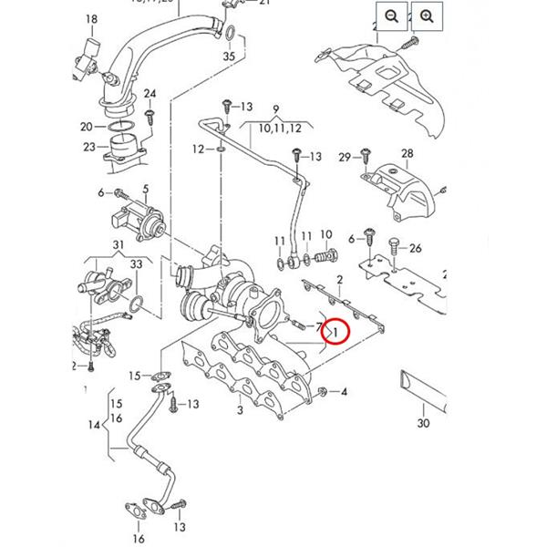 VW EOS 2007-2015 1.4 TSİ TURBO EGZOZ MANİFOLDU DÖKÜM