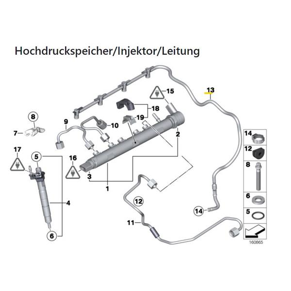 BMW X5 F15 13-18 25d N47 DİZEL ENJEKTÖR GERİ DÖNÜŞ HORTUMU